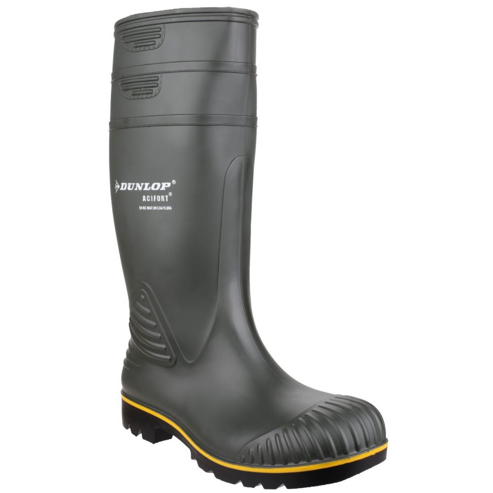 Dunlop Acifort Heavy Duty Non Safety Wellies Green