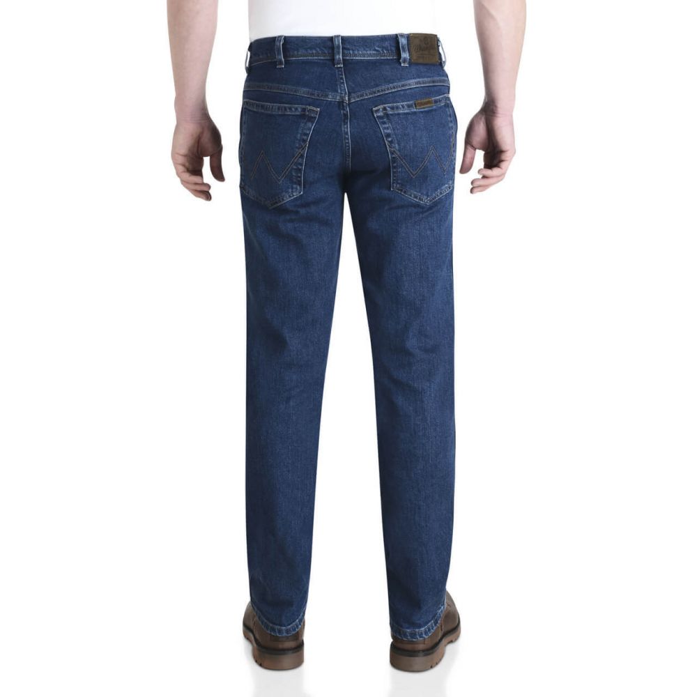  Wrangler Durable Stretch Denim Jeans Darkstone Blue