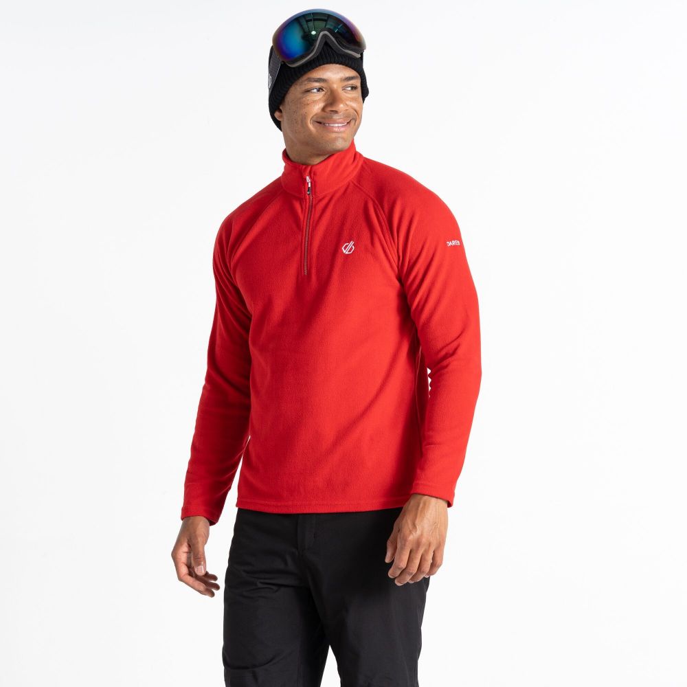 Dare2B Men's Freethink II Half Zip Fleece Danger Red