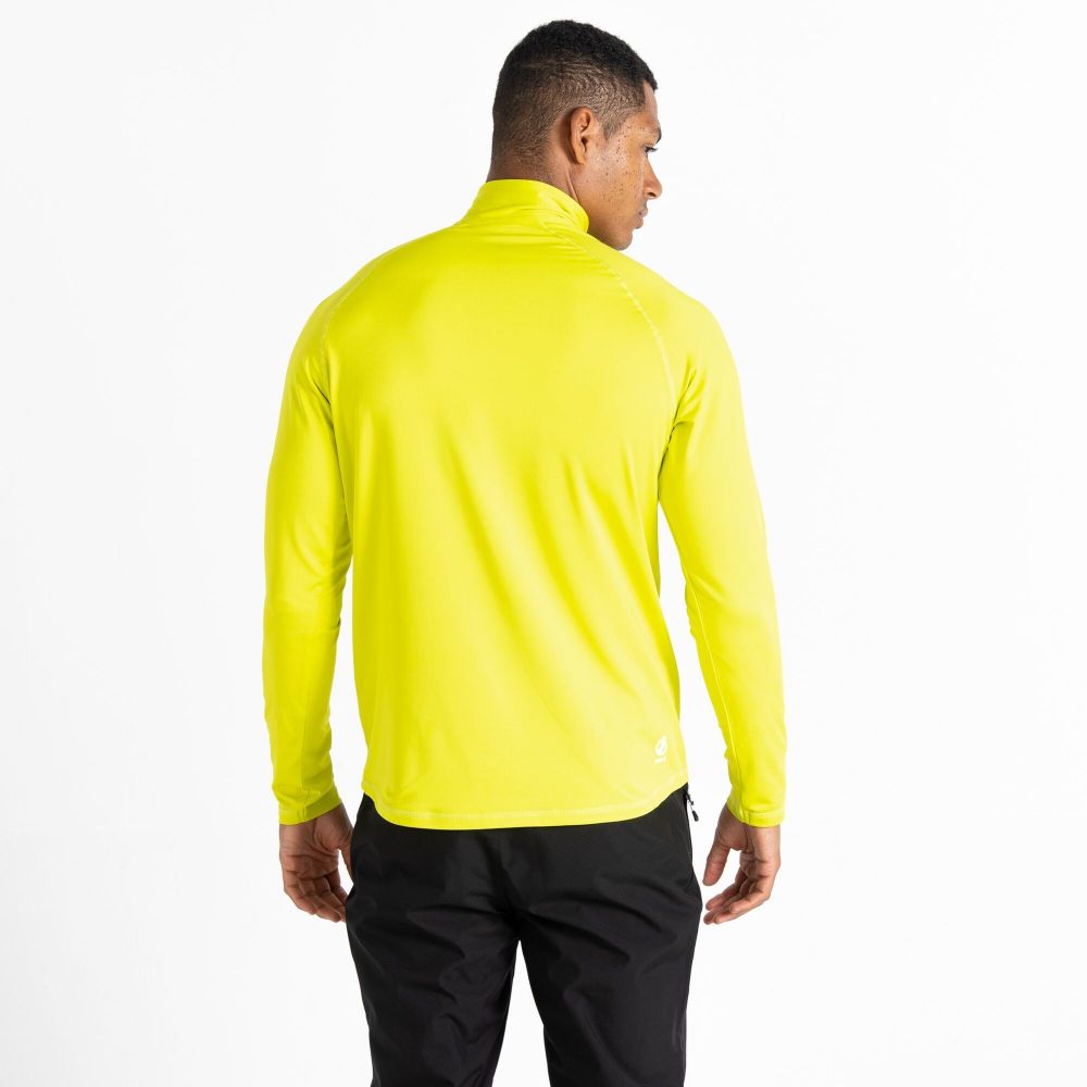 Dare2B Men's Fuse Up II Recycled Lightweight Core Stretch Ski Midlayer Neon Spring Yellow