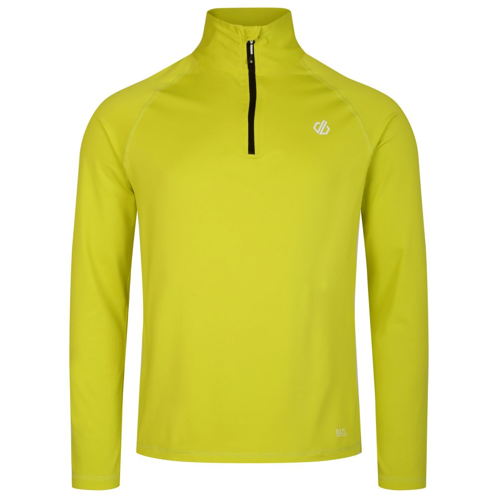Dare2B Men's Fuse Up II Recycled Lightweight Core Stretch Midlayer Neon Spring Yellow