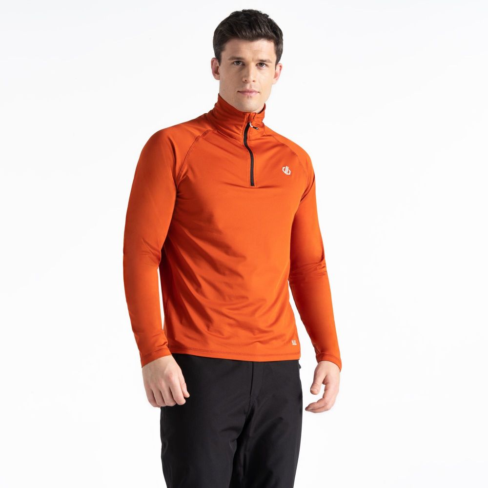 Dare2B Men's Fuse Up II Recycled Lightweight Core Stretch Midlayer Rooibos Tea