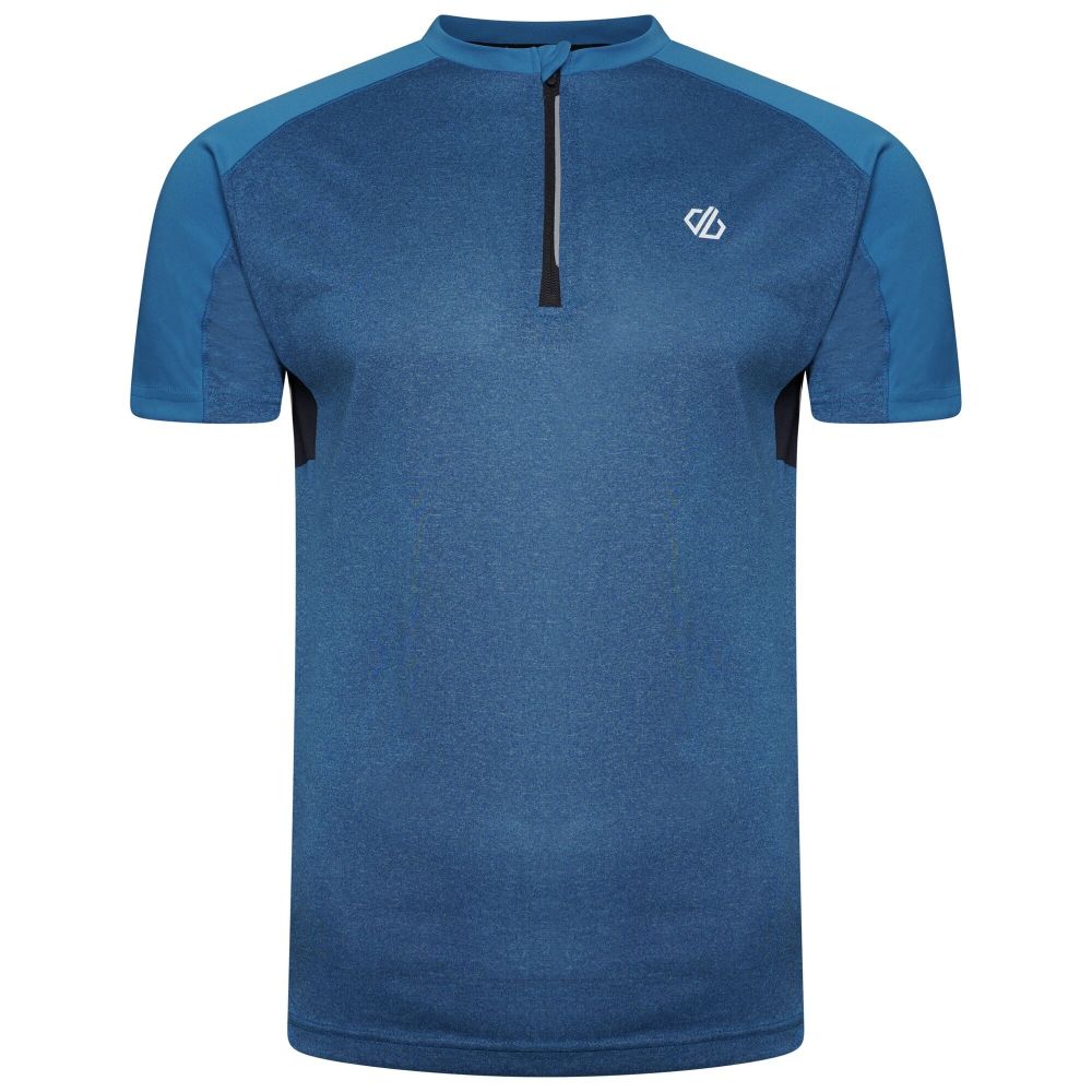 Dare2B Men's Aces II Lightweight Zip Up Top Petrol Blue Methyl Blue