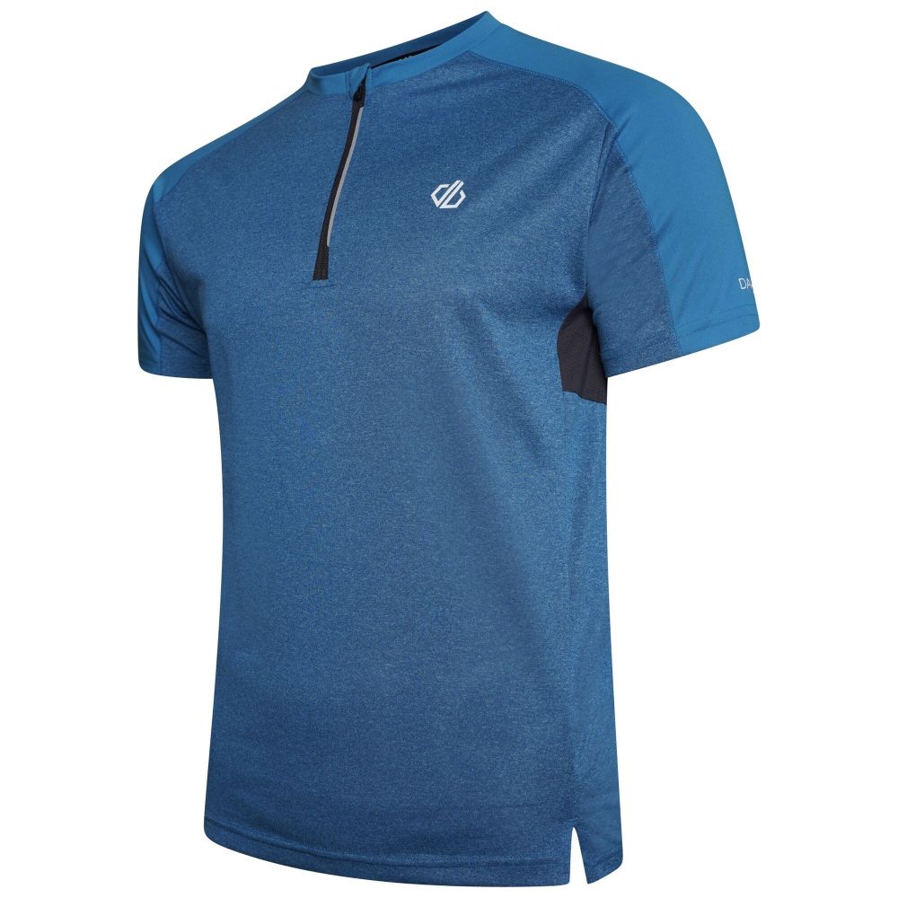 Dare2B Men's Aces II Lightweight Zip Up Top Petrol Blue Methyl Blue