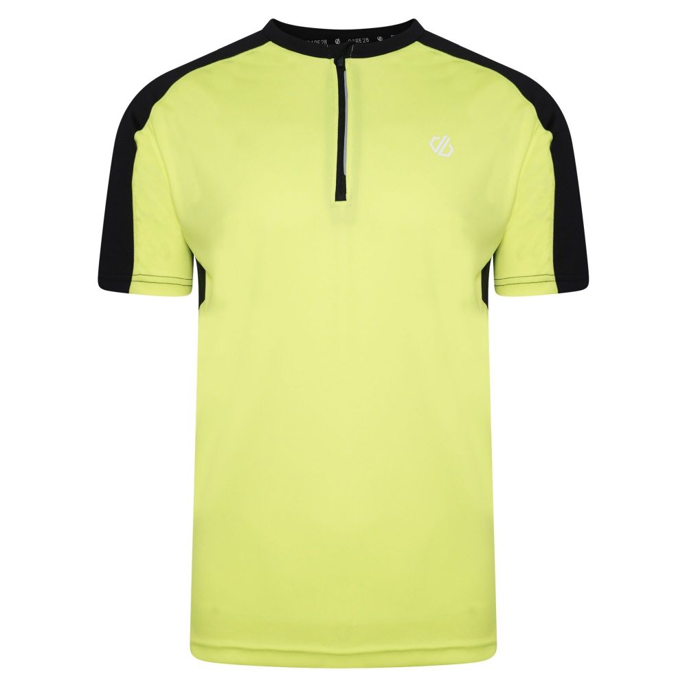 Dare2B Men's Aces II Lightweight Zip Up Top Fluro Yellow Black