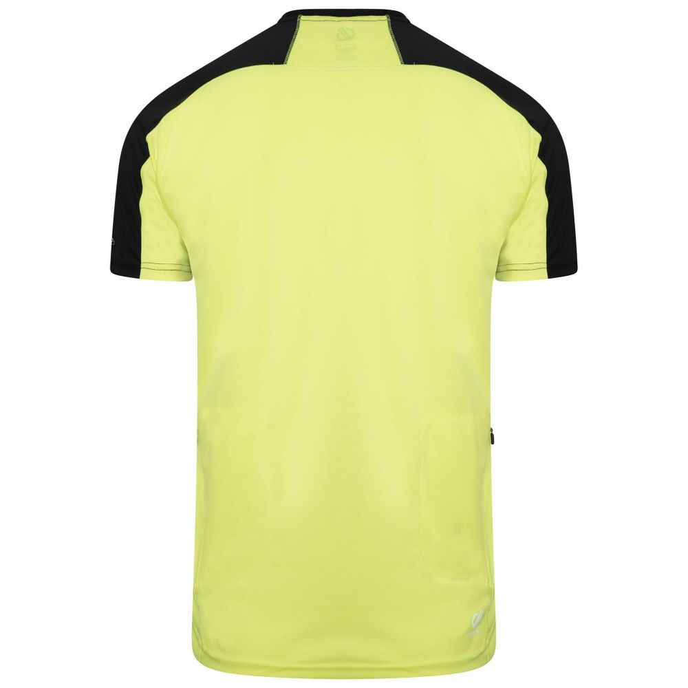 Dare2B Men's Aces II Lightweight Zip Up Top Fluro Yellow Black