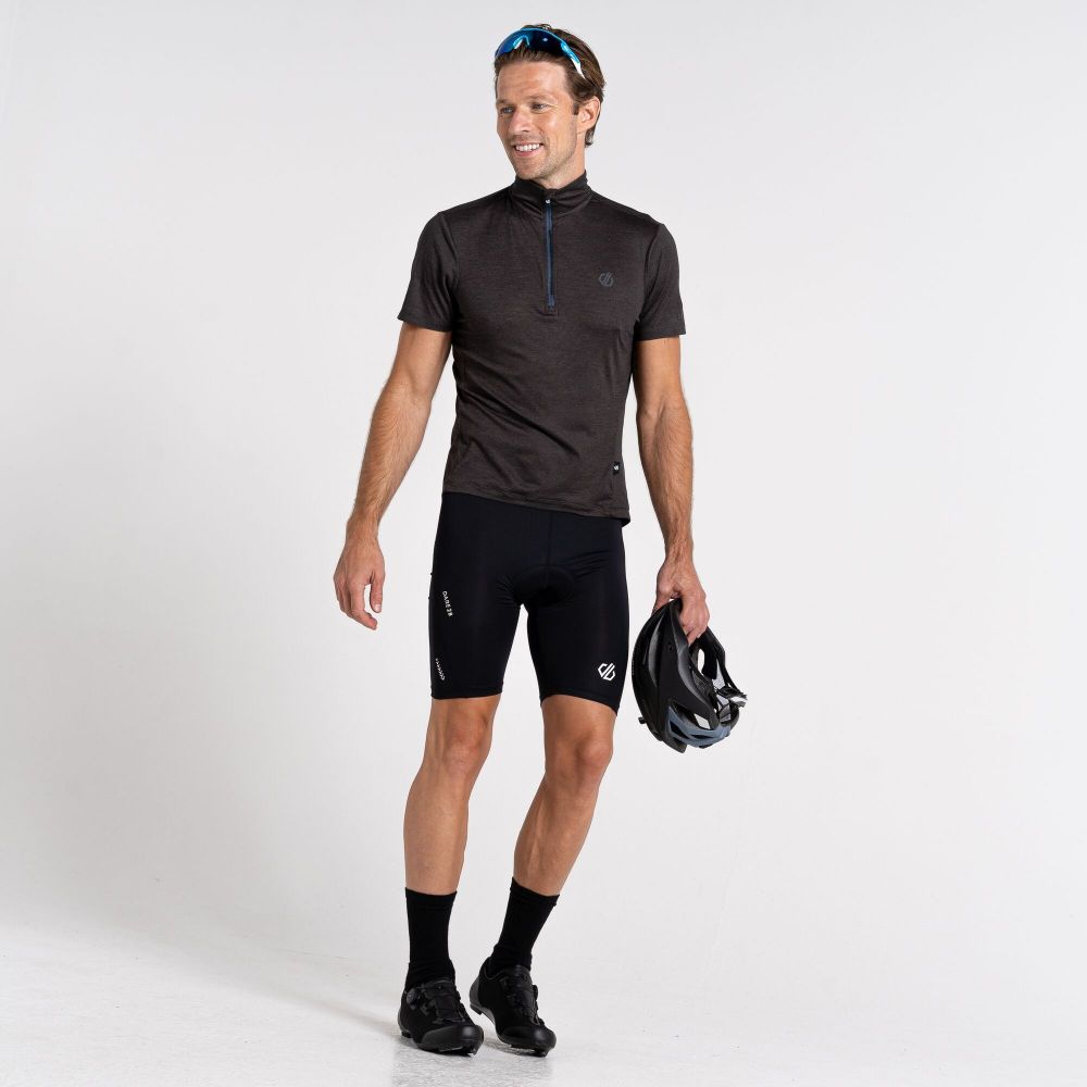 Dare2B Men's Pedal It Out Lightweight Jersey Black Marl