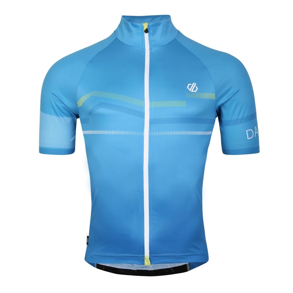 Dare2B Men's AEP Revolving Short Sleeved Jersey Wave Ride Blue