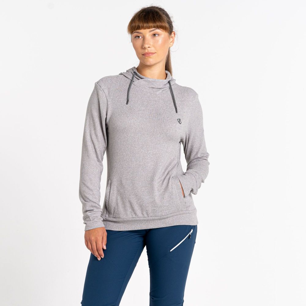 Dare 2b Women's Out & Out Overhead Hooded Fleece Ash