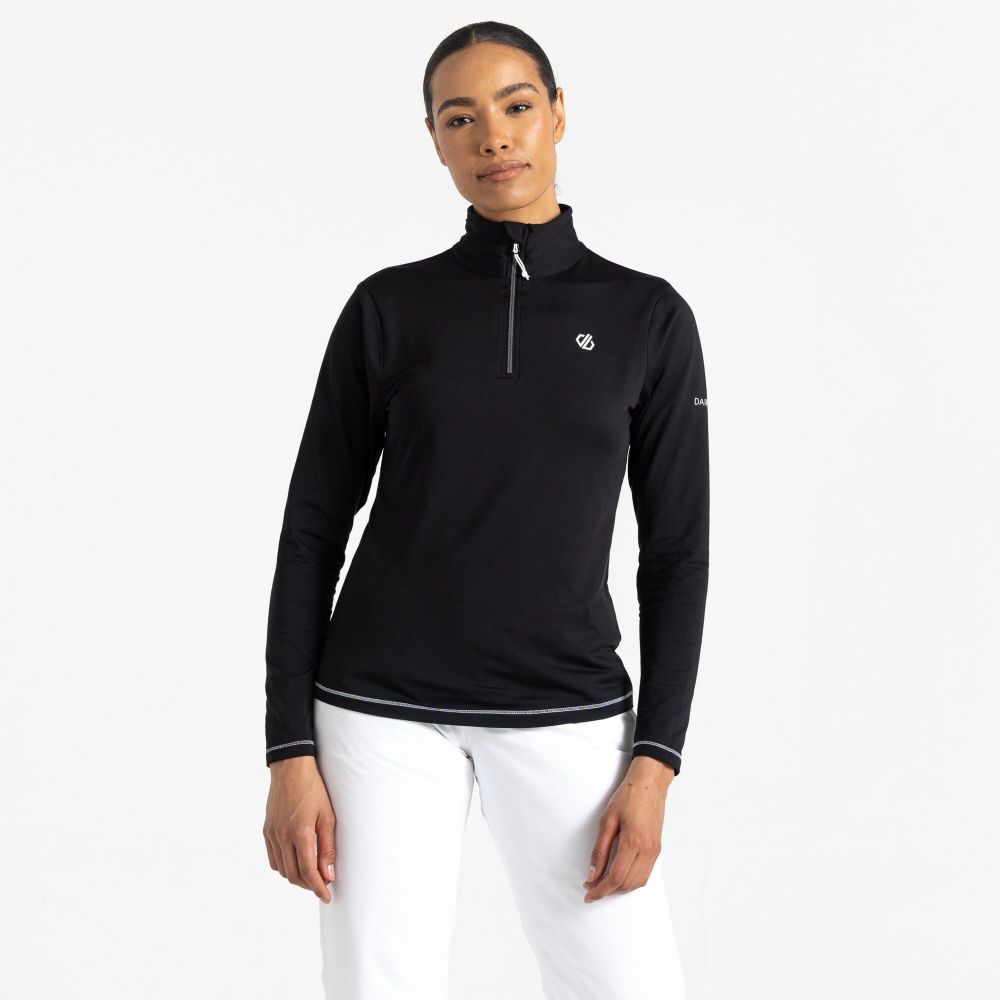 Dare2B Women's Lowline II Lightweight Core Stretch Ski Midlayer Black