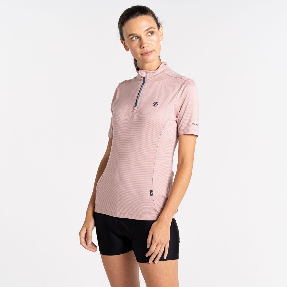 Dare2B Women's Pedal Through It Lightweight Jersey Dusky Rose