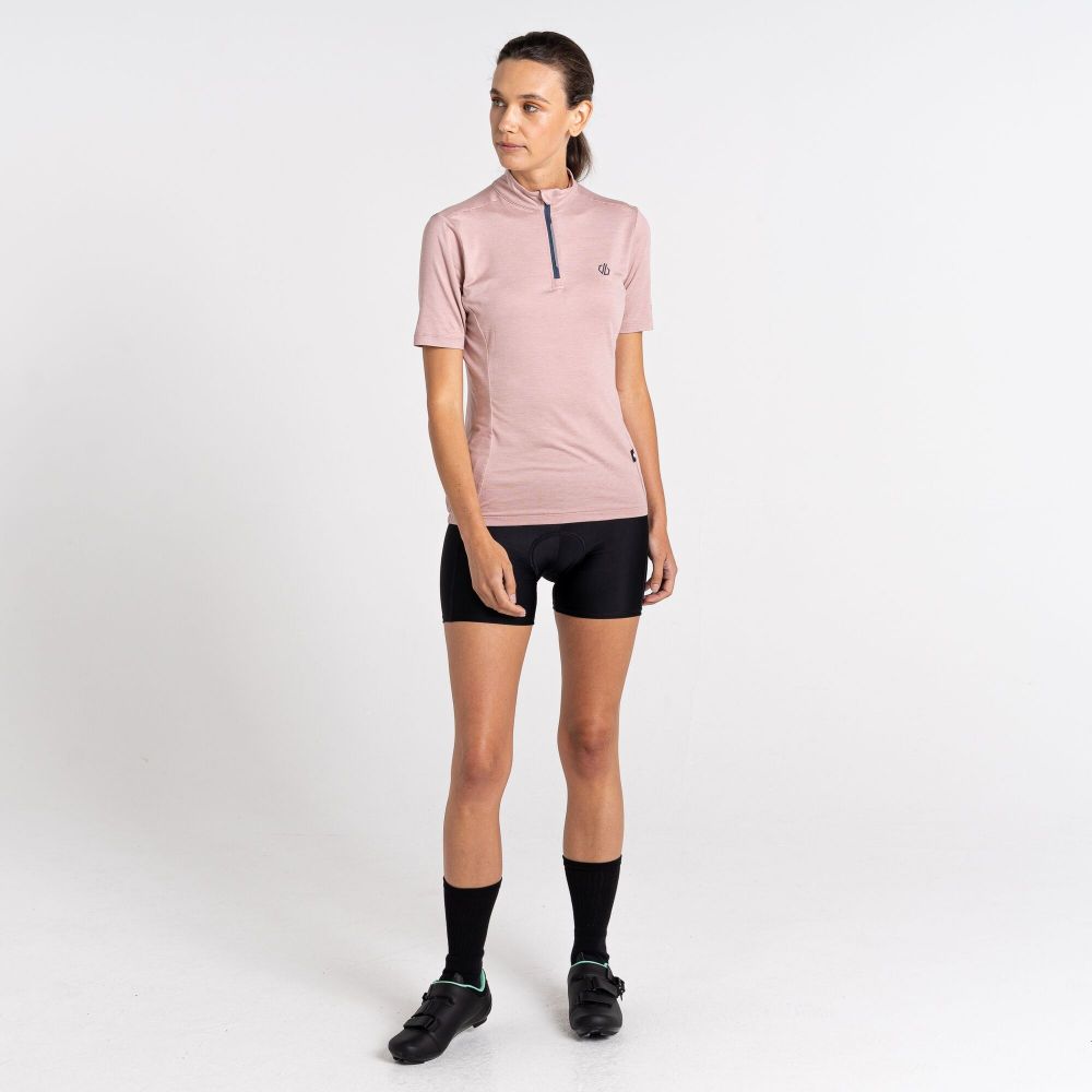 Dare2B Women's Pedal Through It Lightweight Jersey Dusky Rose