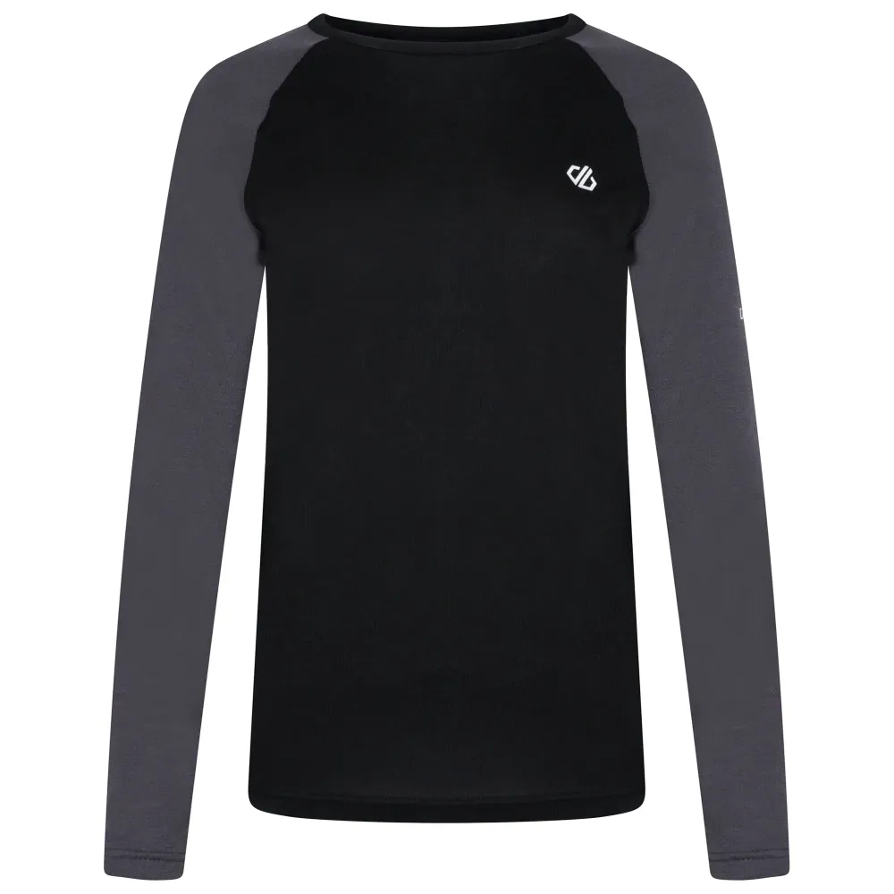 Dare2B Women's Exchange Ski Base Layer Top Black Grey