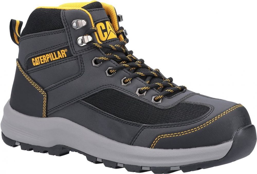 Caterpillar Elmore Mid Safety Hiker Boots S1 Grey Steel Toe Cap
