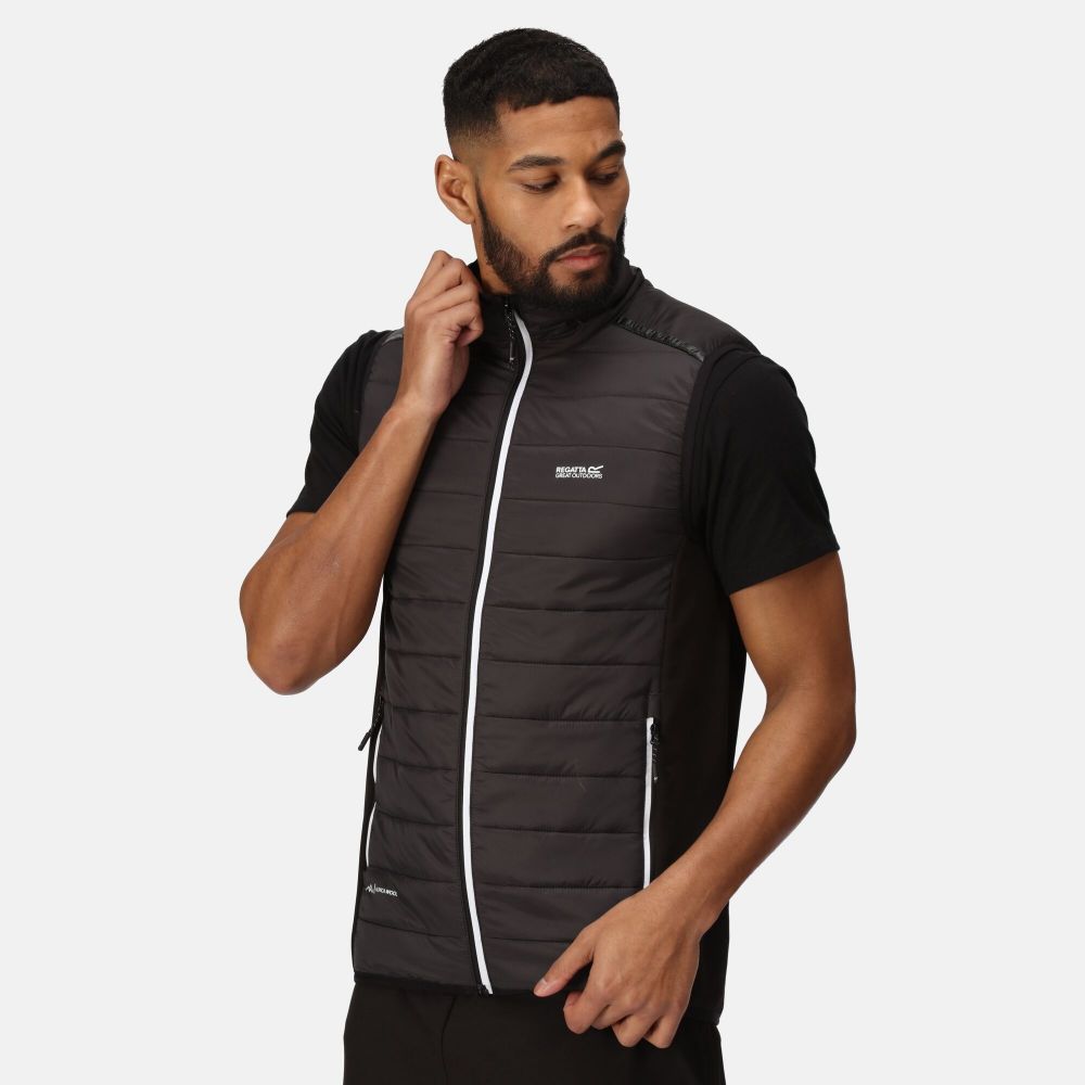 Regatta Men's Halton Baffled Gilet VII Ash Black