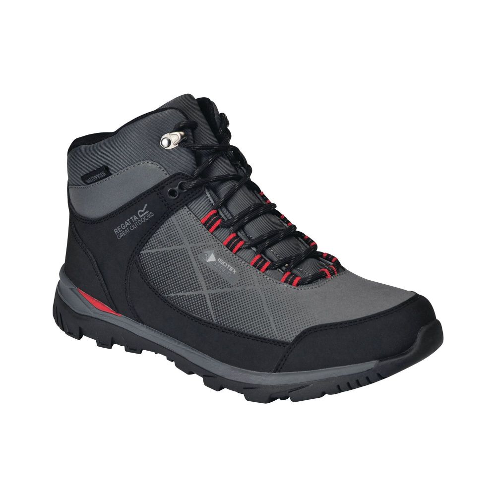 men's highton stretch waterproof walking boots briar true red