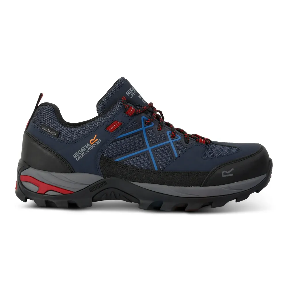 Regatta Men's Samaris III Low Walking Shoes Navy Rio Red