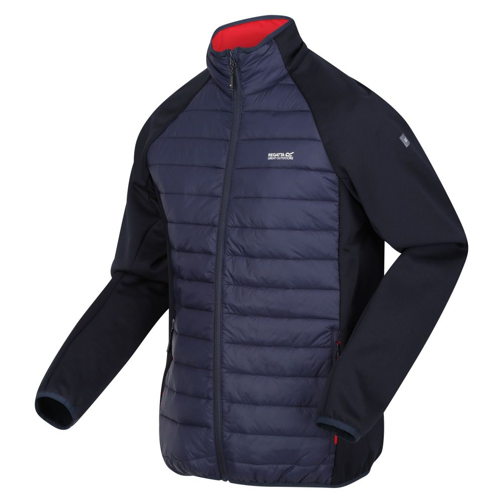 Regatta Men's Clumber IV Hybrid Jacket Navy Danger Red