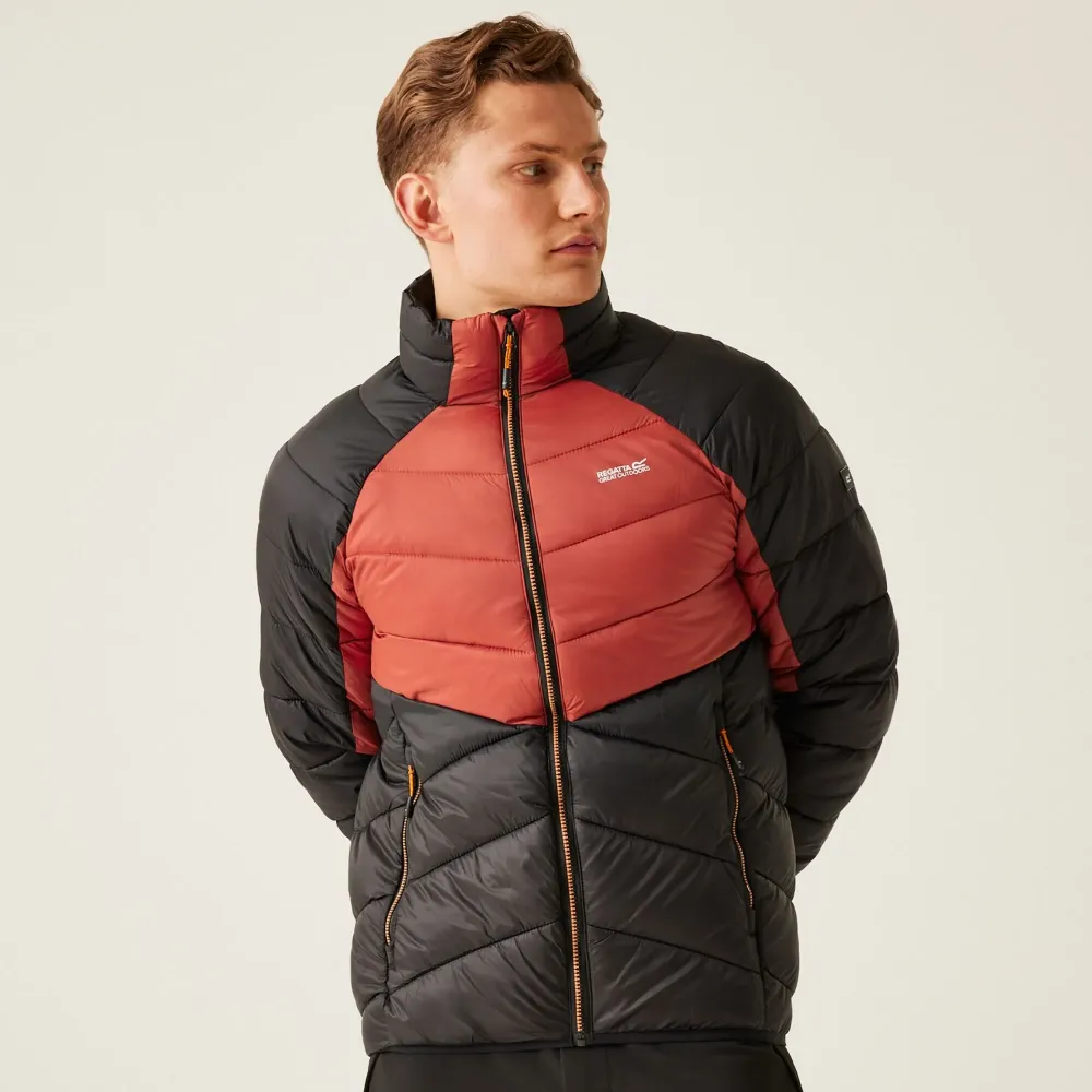 Regatta Men's Dalent Padded Jacket Red Ochre Black