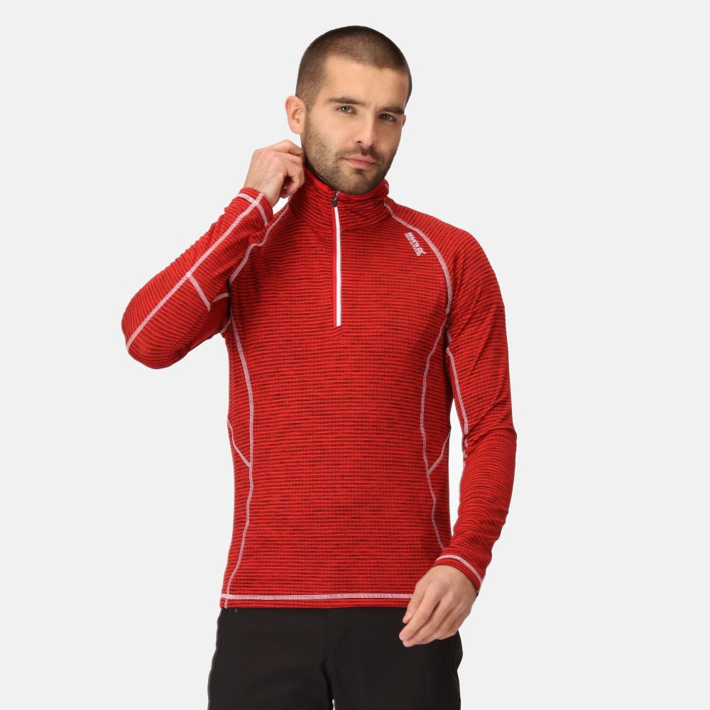 Regatta Men's Yonder Half Zip Top Danger Red
