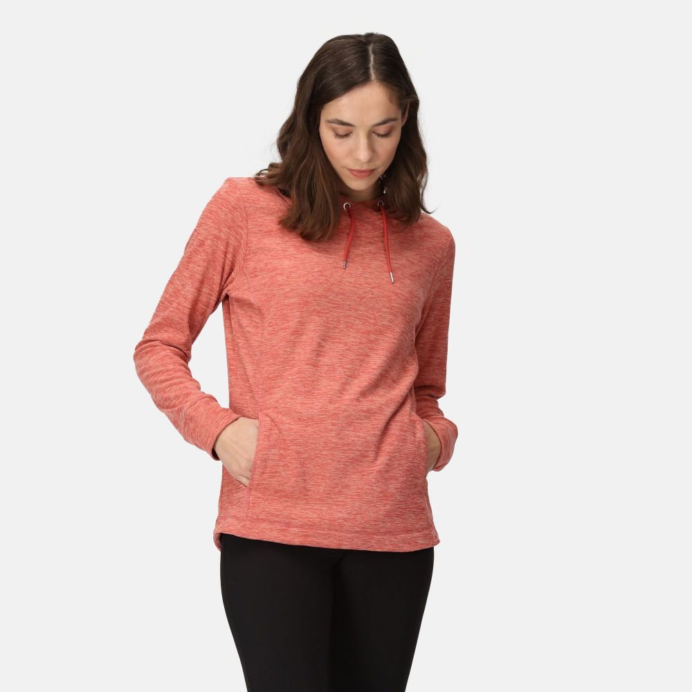 Regatta Women s Kizmit II Hooded Marl Fleece Mineral Red Marl