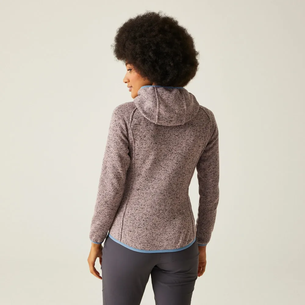 Regatta Women's Newhill Hooded Fleece Heather Coronet Blue Seal Grey