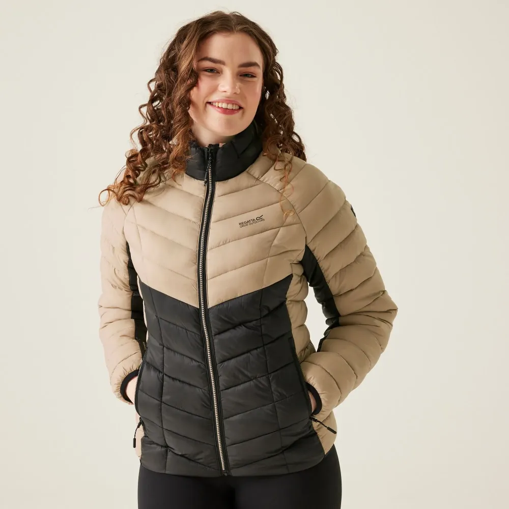 Regatta Women's Dalent Quilted Jacket Warm Taupe Black