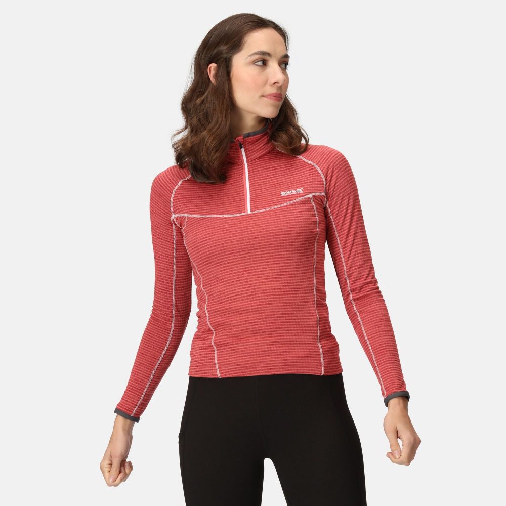 Regatta Women's Yonder Half Zip Top Mineral Red