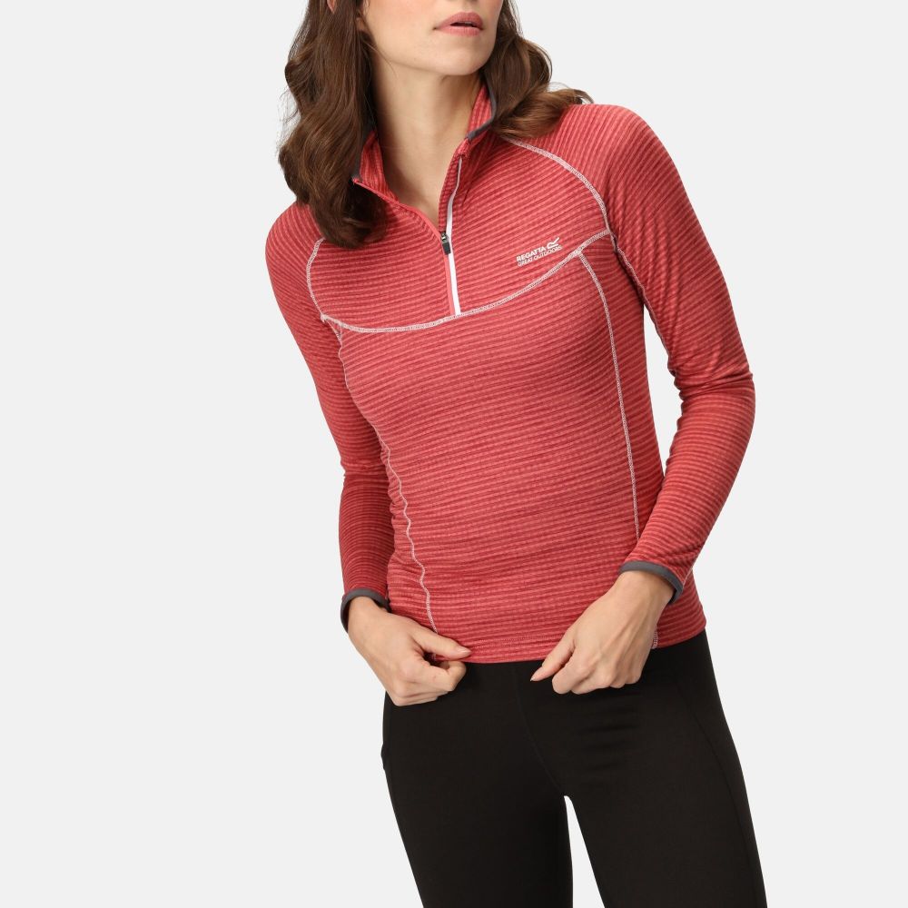 Regatta Women's Yonder Half Zip Top Mineral Red