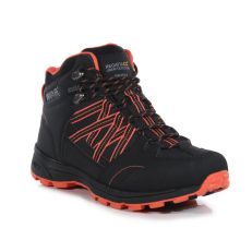 Regatta Women's Samaris II Waterproof Mid Walking Boots Black Neon Peach