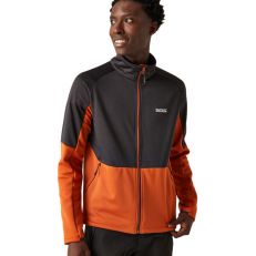 Regatta Mens Highton Winter Full Zip Fleece Burnt Copper Black